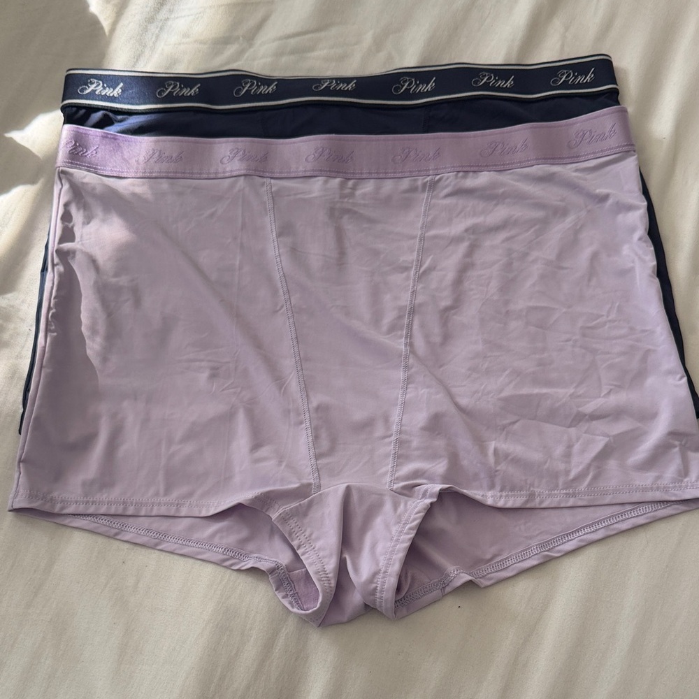 PINK Victoria's Secret Boy Shorts- Lavender and Navy
